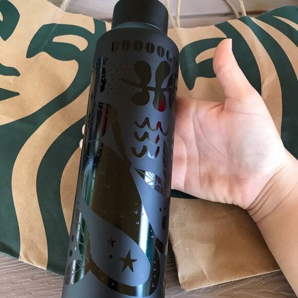 NWT STARBUCKS MERMAID MATTE BLACK BOTTLE - Picture 3 of 5